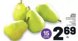 Metro POIRES BARTLETT | BARTLETT PEARS offer