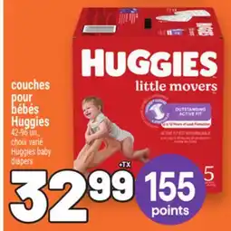 Metro COUCHES POUR BÉBÉS HUGGIES | HUGGIES BABY DIAPERS offer