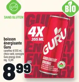 Metro BOISSON ÉNERGISANTE GURU | GURU ENERGY DRINK offer