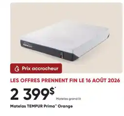Dormez Vous Matelas TEMPUR Prima Orange offer
