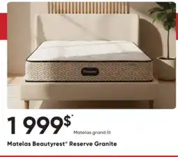 Dormez Vous Matelas Beautyrest Reserve Granite offer