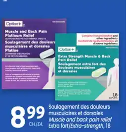 Uniprix Option+ Soulagement des douleurs musculaires et dorsales/ Muscle and back pain relief offer