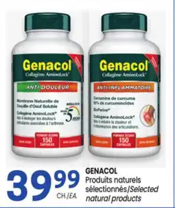 Uniprix GENACOL Produits naturels sélectionnés/Selected natural products offer