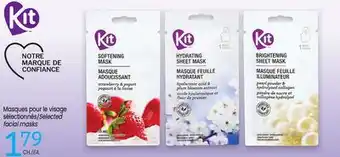 Uniprix KIT Masques pour le visage sélectionnés/Selected facial masks offer