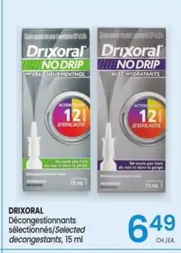 Uniprix DRIXORAL Décongestionnants sélectionnés/Selected decongestants offer