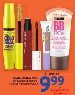 Uniprix MAYBELLINE NEW YORK Maquillage sélectionné/ Selected makeup products offer