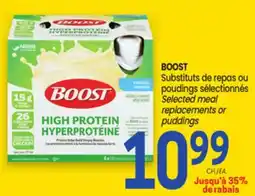 Uniprix BOOST Substituts de repas ou poudings sélectionnés/Selected meal replacements or puddings offer