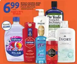 Uniprix DR TEAL'S, OLD SPICE, SECRET, PANTENE, SOFTSOAP, IVORY Produits sélectionnés / Selected products offer
