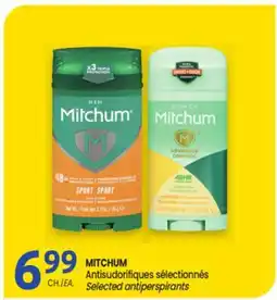Uniprix MITCHUM Antisudorifiques sélectionnés/Selected antiperspirants offer
