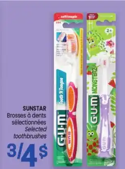 Uniprix SUNSTAR Brosses à dents sélectionnées / Selected toothbrushes offer