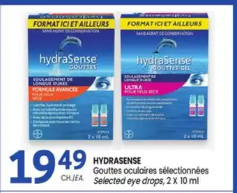 Uniprix HYDRASENSE Gouttes oculaires sélectionnées/Selected eye drops offer