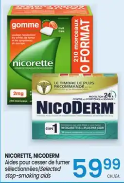 Uniprix NICORETTE, NICODERM Aides pour cesser de fumer sélectionnées/Selected stop-smoking aids offer