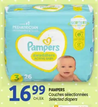 Uniprix PAMPERS Couches sélectionnées/ Selected diapers offer