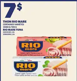 Provigo THON RIO MARE | RIO MARE TUNA, 3X80 G/195 G offer