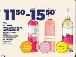 Provigo VIN BU ROSÉ, VALLE DE LA ROSA OU BU MUSCAT offer