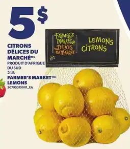Provigo CITRONS DÉLICES DU MARCHÉ | FARMER'S MARKET LEMONS, 2 LB offer