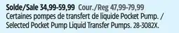 Canadian Tire Selected Pocket Pump Liquid Transfer Pumps offer