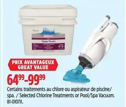 Canadian Tire Selected Chlorine Treatments or Pool/Spa Vacuum offer