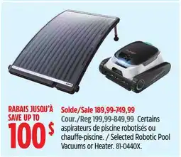 Canadian Tire Selected Robotic Pool Vacuums or Heater offer
