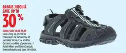 Canadian Tire Outbound Adult Hikers and Shore Sandals offer