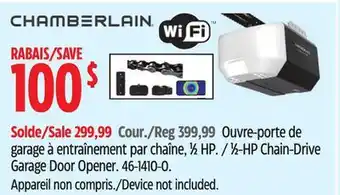 Canadian Tire Chamberlain 1⁄2-HP Chain-Drive Garage Door Opener offer