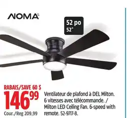 Canadian Tire Noma Milton LED Ceiling Fan offer