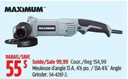 Canadian Tire MAXIMUM 13A 4 1⁄2˝ Angle Grinder offer