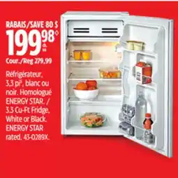 Canadian Tire Master Chef 3.3 Cu-Ft Fridge offer