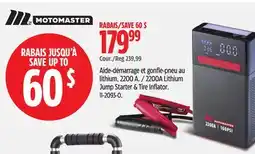 Canadian Tire Motomaster 2200A Lithium Jump Starter & Tire Inflator offer