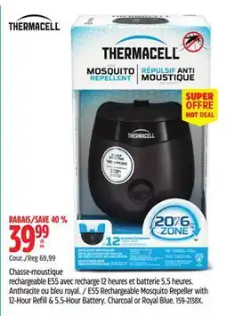 Canadian Tire ThermaCell E55 Rechargeable Mosquito Repeller with 12-Hour Refill & 5.5-Hour Battery offer