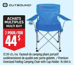 Canadian Tire Outbound Premium Oversized Folding Camping Chair with Cup Holder offer