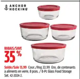 Canadian Tire Anchor Hocking 8-Pc Glass Food Storage Set offer