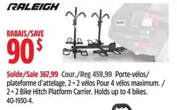 Canadian Tire Raleigh 2 + 2 Bike Hitch Platform Carrier offer