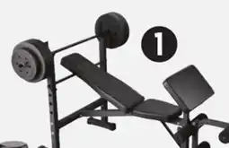 Canadian Tire Wake Athletic Bench with 100-lb Weight Set and Barbell offer