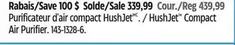 Canadian Tire HushJet Compact Air Purifier offer