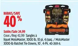 Canadian Tire MotoMaster 3000-lb Ratchet Tie-Downs, 10´, 4-Pk offer