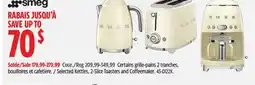 Canadian Tire Smeg Selected Kettles, 2-Slice Toasters and Coffeemaker offer