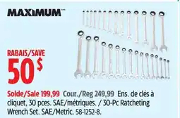 Canadian Tire MAXIMUM 30-Pc Ratcheting Wrench Set offer