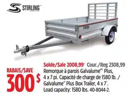 Canadian Tire Stirling Galvalume Plus Box Trailer offer