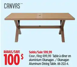 Canadian Tire Canvas Okanagan Aluminum Dining Table offer