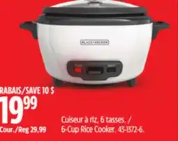 Canadian Tire Black+Decker 6-Cup Rice Cooker offer