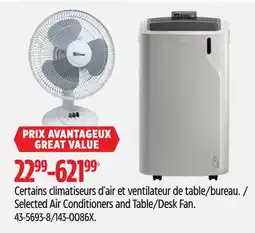 Canadian Tire Selected Air Conditioners and Table/Desk Fan offer