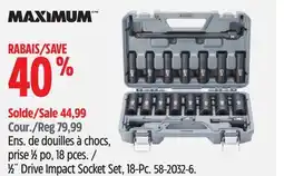 Canadian Tire 1⁄2˝ Drive Impact Socket Set, 18-Pc offer