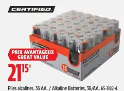 Canadian Tire Certified Alkaline Batteries offer