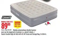 Canadian Tire Queen Double-High Air Bed with AC Air Pump and Storage Bag offer
