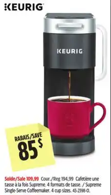 Canadian Tire Keurig Supreme Single-Serve Coffeemaker offer
