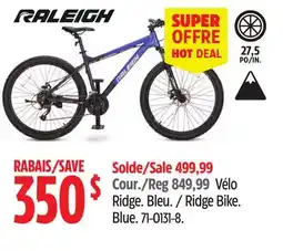 Canadian Tire Raleigh Ridge Bike offer