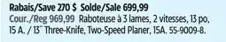 Canadian Tire DEWALT 13˝ Three-Knife, Two-Speed Planer, 15A offer