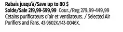 Canadian Tire Shark Selected Air Purifiers and Fans offer