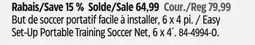 Canadian Tire Easy Set-Up Portable Training Soccer Net offer